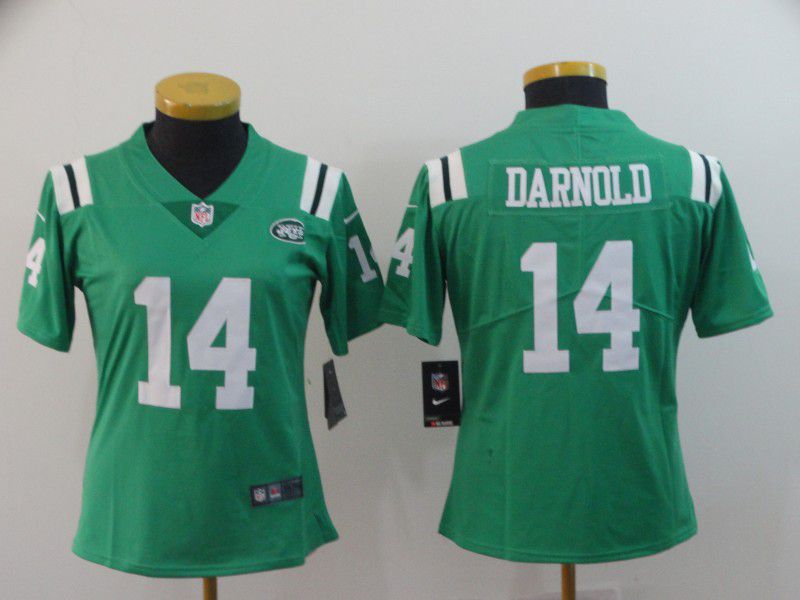 Women New York Jets 14 Darnold Green Nike Vapor Untouchable Limited Playe NFL Jerseys